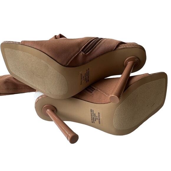 Steve Madden Boots Beverley Blush Mesh Nude Over Knee Boot Women's Size 6.5 - Picture 8 of 10